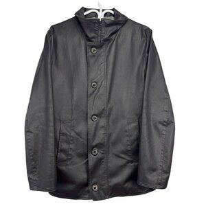 M0851 Cotton‎ Coated Contemporary Designer Black Jacket sz S